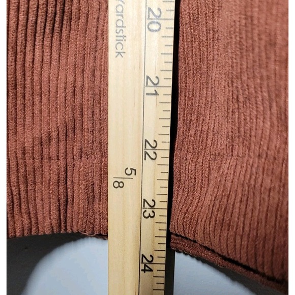 Madewell Womens Size Lg Corduroy Cropped Button-up Long Sleeve Shirt Terracota - Picture 5 of 6